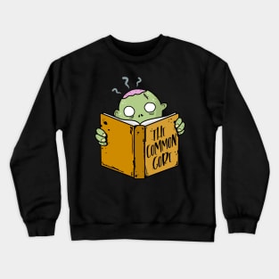 Funny Zombie Student with Common Core Book Crewneck Sweatshirt